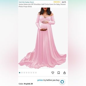 Off shoulder long sleeve gown